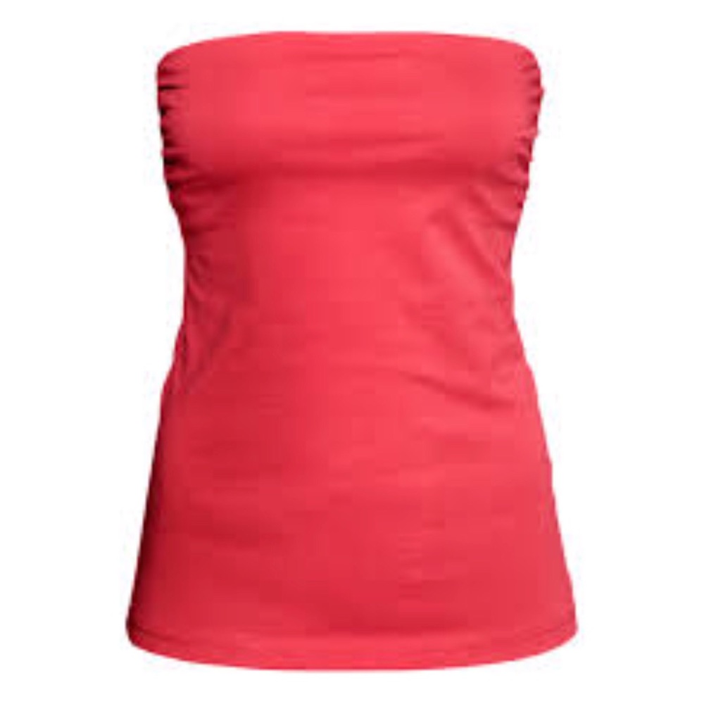 H&M Basic Coral Tube Top with Built in Bra